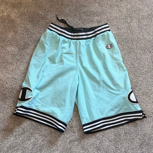 Champion Men's Aqua Athletic Shorts - Picture 1 of 2